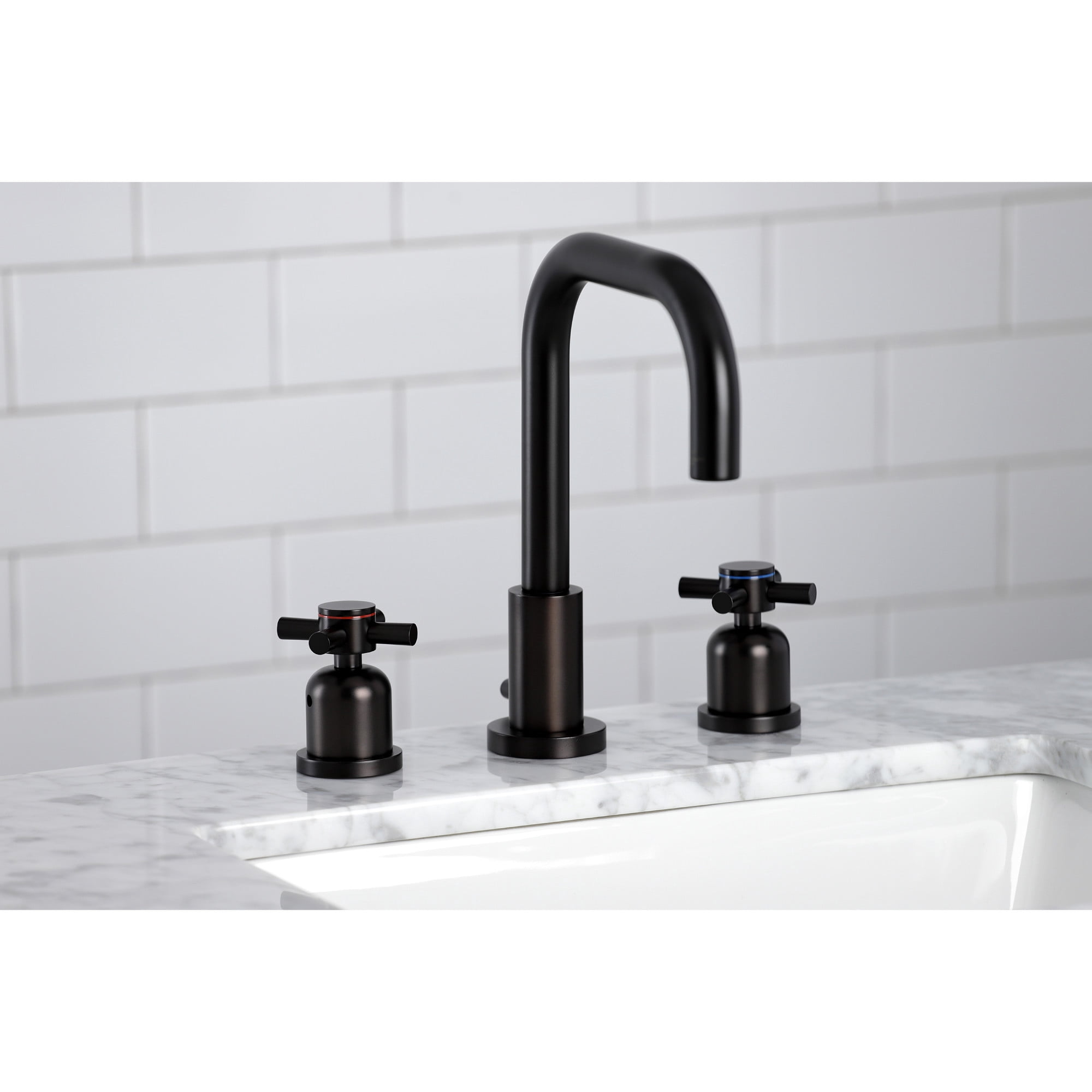 Kingston Brass FSC8935DX Concord Widespread Bathroom Faucet with Brass Pop-Up, Oil Rubbed Bronze