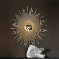 thumbnail image 6 of Large Gold Sunburst Mirror, Metal Mirrors, Mid-Century Sun Mirror Wall Decor for Living Room, Bedroom, 3D Round Sun Wall Mirror, 6 of 7