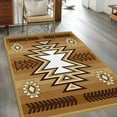 thumbnail image 3 of 3'x5' Area Rugs, Brown Southwest Indoor Outdoor Area Rug for Living Room Bedroom, Western Rustic Ethnic Mexican Aztec Washable Bathroom Rugs Kitchen Floor Carpet Mats Home Decor Aesthetic, 3 of 8