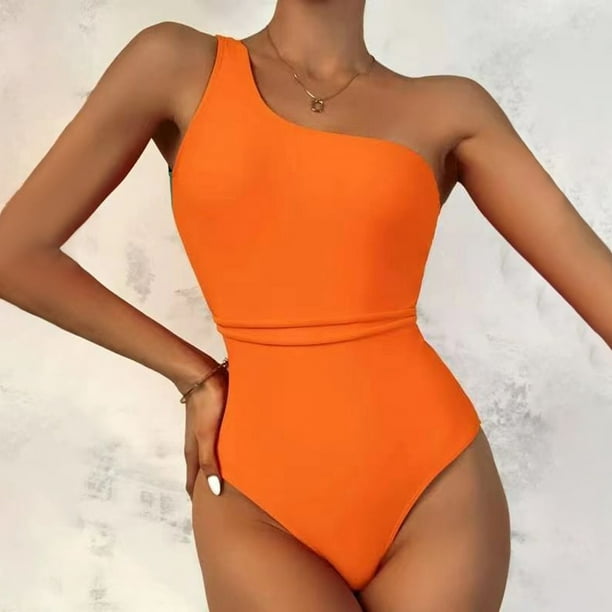 WILLBEST Traje de Baño Natacion Traje de Baño Mul Color Sólido Sin Espalda Sexy A La Moda para Mujer