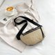 thumbnail image 4 of Bolso pequeño de pecho para mujer para vacaciones en la playa, regalos de moda de PU tejidos a mano (negro), 4 of 7