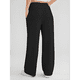thumbnail image 3 of Pantalones Deportivos Holgados de Cintura Alta para Mujer, Color Negro, Talla S, 3 of 4