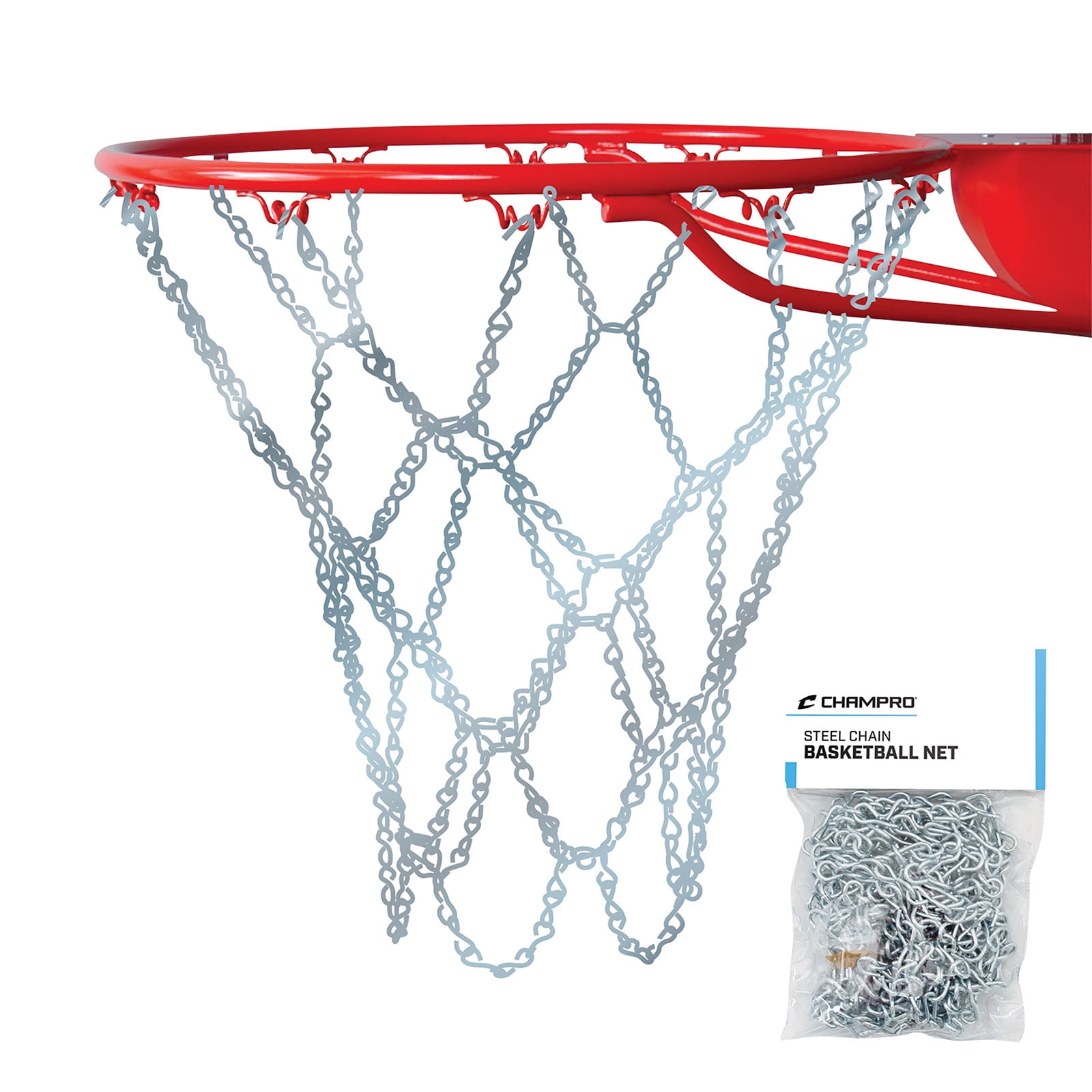 Chain Basketball Net Heavy Duty Galvanized Steel Goal Strong Hoops Outside New 