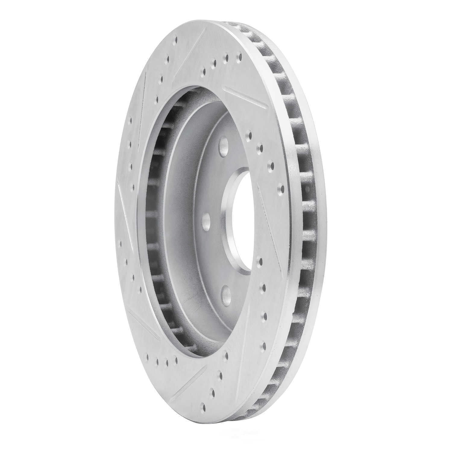 Dynamic Friction Company 631-72052R DFC Brake Rotor - Drilled And Slotted - Silver