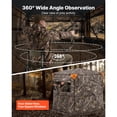thumbnail image 2 of KFFKFF Hunting Blind for 2-3 People, See-Through Ground Tent with Carrying Bag, 360-Degree Portable Camouflage Shelter, Durable Concealed Design with Quiet Side Door and Window, 2 of 9