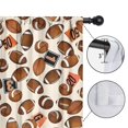 thumbnail image 4 of Blackout Kids Curtains,Beige Footballs and Numbers Pattern Childrens Insulated Curtains Set Of 2,Bedroom Essentials,Toddler Room Decor 42"x54", 4 of 5