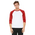 thumbnail image 1 of Bella + Canvas Unisex 3/4-Sleeve Baseball T-Shirt, 1 of 1
