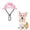 Pink, variant on Adjustable Pet Sun Hat for Small Dogs & Cats – Breathable UV-Protection Cap with Chin Strap, Lightweight Outdoor Shade Brim for Chihuahua Pomeranian Kitten, Photo Prop