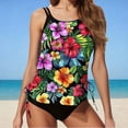 thumbnail image 2 of Summer Swimsuits 2 Piece,Swim Suits Tankini for Women 2026 Two Piece Swimsuits Plus Size Swimwear Bathing Suits Swim Tank Top with Boyshorts,Red,S, 2 of 6