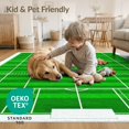 thumbnail image 4 of ODIKA 6'x9' Washable Area Rug Football Door Field Athletic Goal Post Stadium Stripe Border for Dining Room, Under Table, Office Décor, Non-Slip Chair-Friendly, 4 of 7
