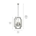 thumbnail image 6 of 43966PN Kichler Lighting Downtown Deco - 8 Light Pendant - with Transitional inspirations - 32.5 inches tall by 24 inches wide-Polished Nickel Finish, 6 of 6