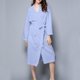 thumbnail image 5 of Batas para mujer, bata de baño lisa con vendaje, pijama largo, ropa de dormir con bolsillo en la cintura y cinturones., 5 of 8