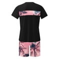 thumbnail image 4 of UVEASISHA Short Sets for Men 2 Piece Outfits Hawaiian Beach Set Tropical Short Sleeve T Shirt and Shorts Black XL, 4 of 5