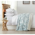 thumbnail image 3 of Great Bay Home Velvet Plush Fleece Reversible Sherpa Warm and Cozy Bed Blanket  (King, Enchanted Woods - Blue), 3 of 3
