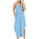 thumbnail image 1 of Moda mujer verano casual sin mangas sexy halter dobladillo irregular vestido sólido Fridja  hjkh1583, 1 of 5