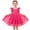 Hot Pink-08, variant on Ugoldhm Girls Ruffle Sleeve Polka Dot Tulle Dress - Square Neck Party & Wedding Flower Girl Gown (2-8 Years)