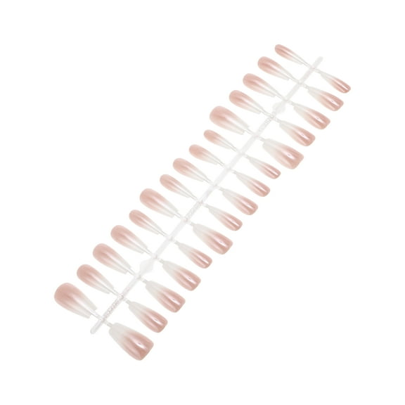 Unique Bargains 1 Pc Women's Plating Full Coverage Nails Tip XS Pink