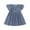 Blue, variant on Efsteb Summer Dress for Girls Fashion Fly Sleeve Wrinkled Denim Dress Round Neck Short Sleeve Casual Dresses (Blue,6 Years)