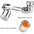 thumbnail image 3 of Aireador de grifo de 1080 grados, aireador de grifo de cocina, filtro de ahorro de agua, aireador giratorio, adaptador de 2 modos para grifos con diámetro de rosca macho de 20/22/24 mm brillar Electrónica, 3 of 5
