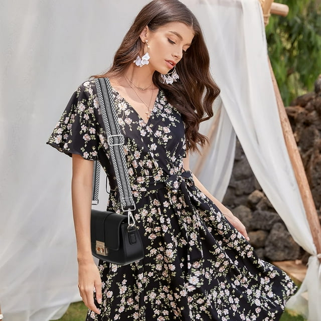 ziyahi Fashionable Bag Straps For Women Shoulder Bag Adjustable Length Made Polyester black 1Set