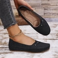 thumbnail image 5 of Women's Leather Soft-Soled Non-Slip Shoes,Womens Leather Lightweight Slip on Flat Walking Shoes,Comfortable Wide Round Toe Loafers for Work, Travel, Shopping and Everyday Wear 39, 5 of 9