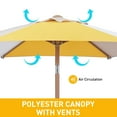 thumbnail image 2 of Autlaycil 7.5ft Patio Umbrella with Base and Button Tilt Sun Shelter UV Protection Beach for Market, Beach, Patio, Pool, Garden Backyard (Yellow/Khaki/White), 2 of 6