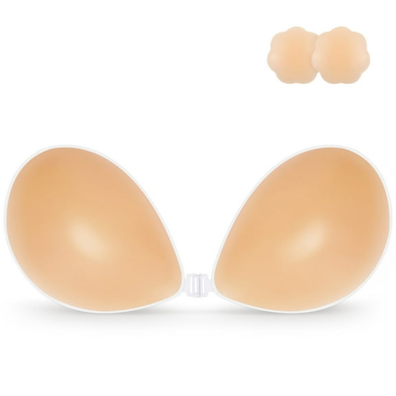 Niidor Sticky Bra Strapless Adhesive Bra Invisible Push up Silicone Bra for Women Sticky Boobs for Backless Dress with Nipple Covers