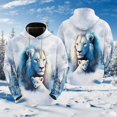 thumbnail image 3 of Sudadera con capucha con estampado 3D de león cruzado para hombre, ropa de moda Harajuku, sudaderas con gráficos de animales, chándal informal para niño, regalo para mujer, tops, 3 of 5