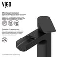 thumbnail image 5 of VIGO Ileana Single Handle Single-Hole Bathroom Faucet Set with Deck Plate in Matte Black, 5 of 8