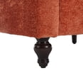 thumbnail image 5 of MAYEERTY Wood Frame Armchair, Modern Accent Chair Lounge Chair Tufted Club Chair, Mid Century Modern Arm Chairs with Studded, Solid Wood Frame, for Bedroom, Reading (Orange Chenille), 5 of 17