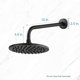 thumbnail image 5 of Shower Arm with Flange, 12 Inches Wall Mount Replacement Angle Shower H, 5 of 5