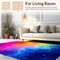 thumbnail image 2 of ODIKA 4'x6' Machine Washable Non-Slip Area Rug, Abstract Whimsical Color Burst High Traffic Rug, Pink, 20582, 2 of 7