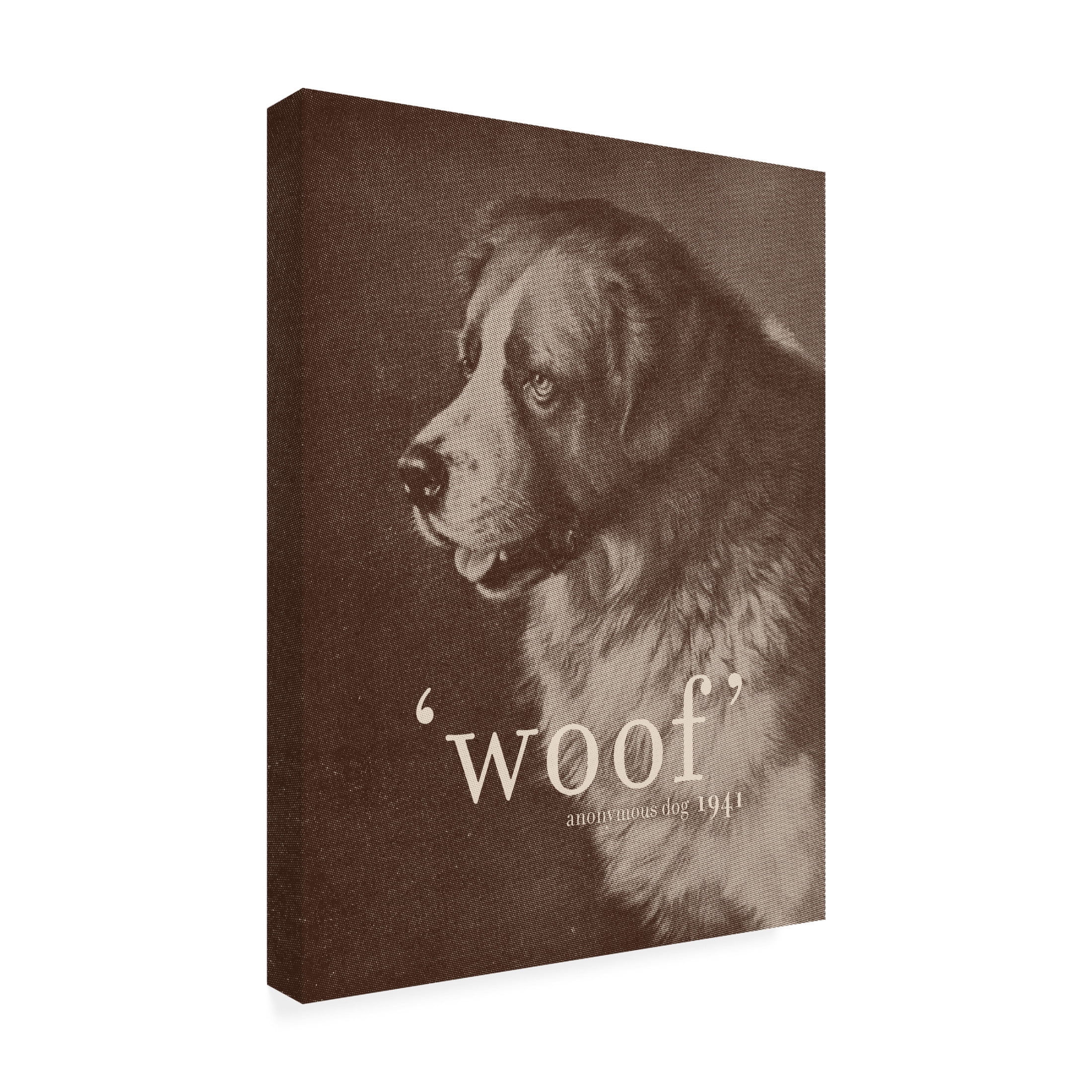 Trademark Fine Art Florent Bodart Famous Quote Dog Canvas Wall Art