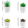thumbnail image 6 of Small Fake Plants, 4pcs Cute Little Succulents, Artificial Mini Potted Succulents for Home, Offices, Bathroom, Bookshelf, TV Table, 6 of 6