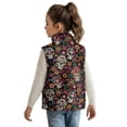 thumbnail image 3 of Pzuqiu Sugar Skull Kid Outerwear Vest 11-12 Comfortable Fashion Winter Sleeveless Jacket with Pockets Fall Outerwear Versatile Full Zip Fall Outfits Fashion Clothing for Boys, 3 of 7