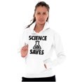 thumbnail image 4 of Science Saves Nerdy Scientist Geek Unisex Plus Fleece Graphic Hoodie Brisco Brands 3X, 4 of 5