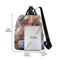 thumbnail image 3 of FORMRS Women's Travel Backpack Purse Anti-Theft Hidden Pockets Casual Shoulder Bag, Red Vibrant Flowers, 3 of 7