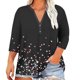 thumbnail image 2 of Xuyuer Womens Plus Size Tops 3/4 Sleeve Blouses Shirts Casual V Neck Loose Tunic Tops 1X-5X Tops with Button Cuffs Dressy Casual V Neck Summer Outfits Early Fall Fashion Clothes 2026, 2 of 5