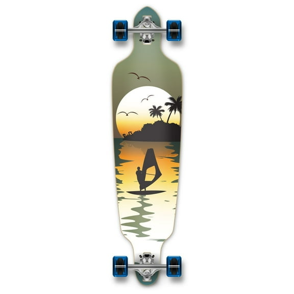Yocaher Punked Drop Through Surfer Longboard Complete