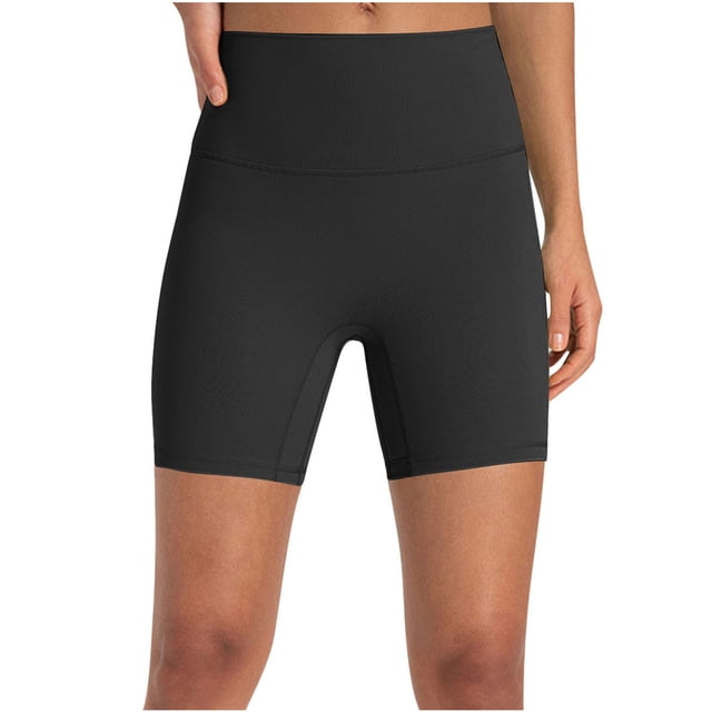 KIHOUT Women's High Waist Workout Shorts Butt Lifting Tummy Control Ruched Booty Running Yoga Shorts