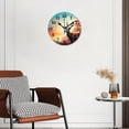 thumbnail image 2 of 12 Inch Wall Clock Battery Operated Silent Clock Decorative for Office, Kitchen, Outdoor, Living Room，Antlers Black Deer on Sky Background West Coast Beautiful, 2 of 4