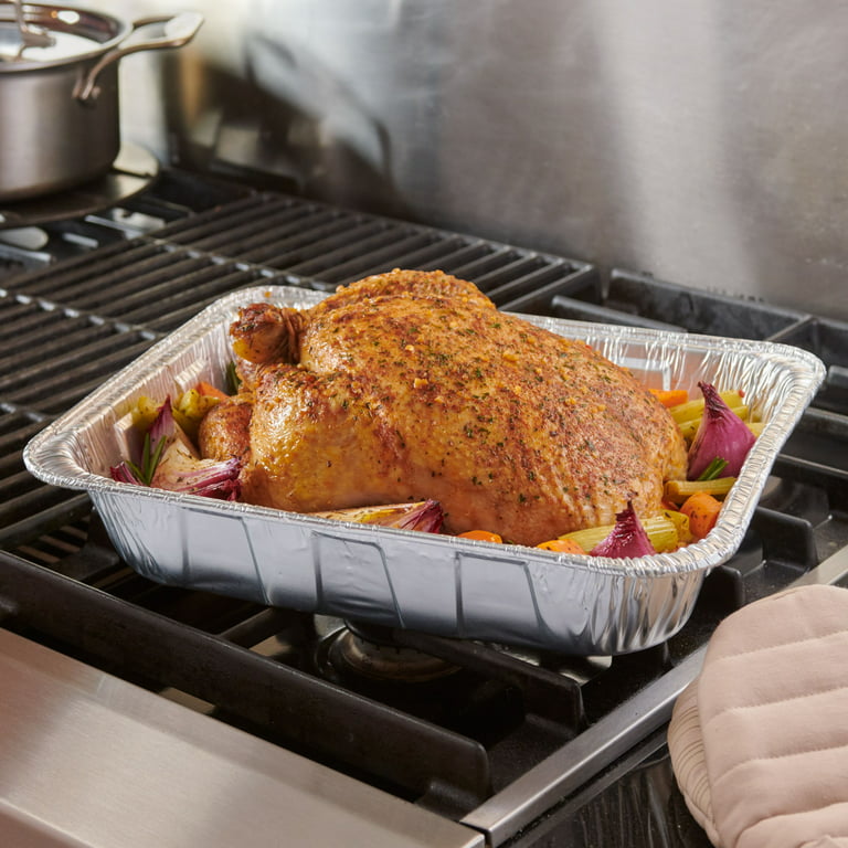 EZ Foil Roaster Pans with Lids, Up to 6 Pound Capacity, 2 Count