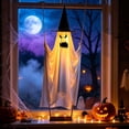 thumbnail image 6 of Large Hanging Swing Ghost Halloween Decor with Remote Control, Waterproof LED Light Up Ornament, 8 Lighting Modes Indoor Outdoor Yard Porch Haunted House Decoration, 6 of 7