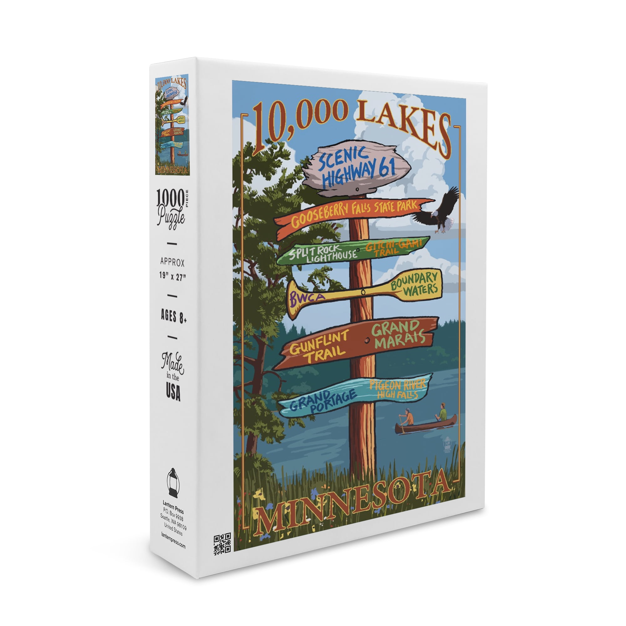 Puzzle, Minnesota, 10,000 Lakes, Destinations Sign, 1000 Pieces