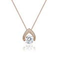 thumbnail image 3 of Ultimate Omega Dancing Gemstone Necklace Sterling Silver w/ Pure Brilliance Zirconia – Rose Gold Plated, 3 of 7