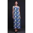 thumbnail image 2 of Bimba Rayon Bird Printed Spaghetti Strap Sleeveless Womenâ€™s Cami Maxi Slip Swing Dress-X-Large, 2 of 5