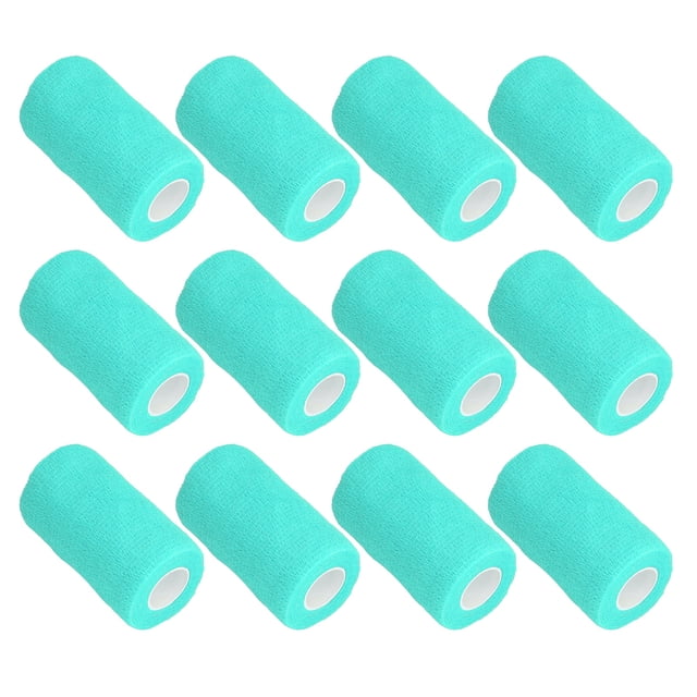 Pet Vet Bandage, Nonwovens Wrap Natural Latex Promote Healing Self Adhesive For Farm For Dogs Cyan