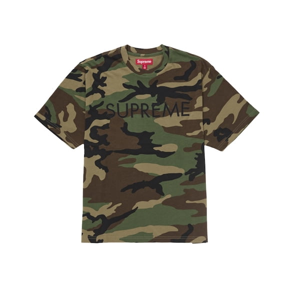 Supreme Men's Capital S/S Top Woodland Camo, from StockX