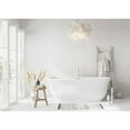 thumbnail image 2 of Elegant Kitchen & Bath BT10267GW-BNK 67 in. Soaking Bathtub, Glossy White with Brushed Nickel Trim, 2 of 8