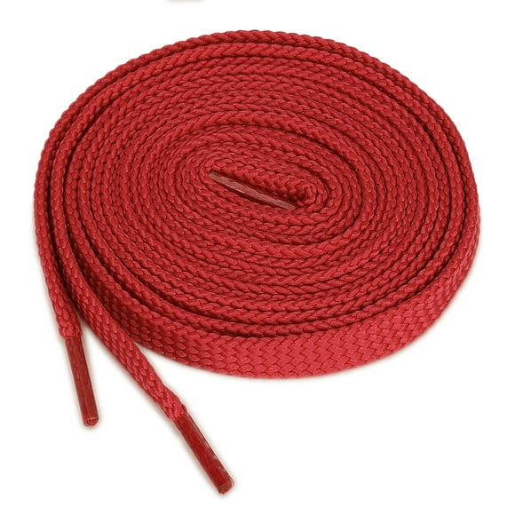 Allegra K Unisex 2 Pairs Double Layers Hollow Shoestrings Elastic Flat Shoelaces Red 100cm / 39.37"